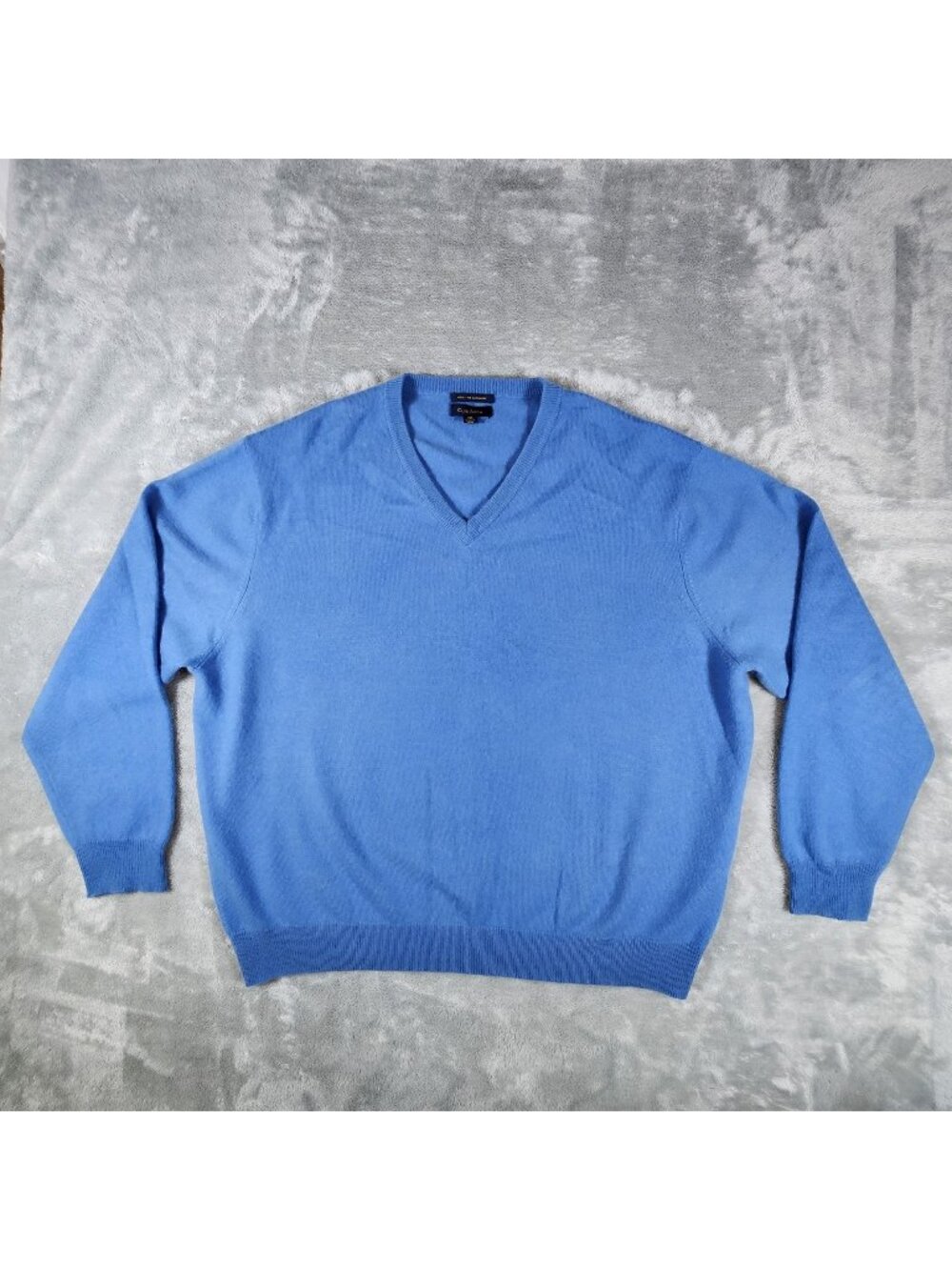 Club Room Fine Cashmere Sweater XXL Blue Quiet Luxury Soft Classic Old Money